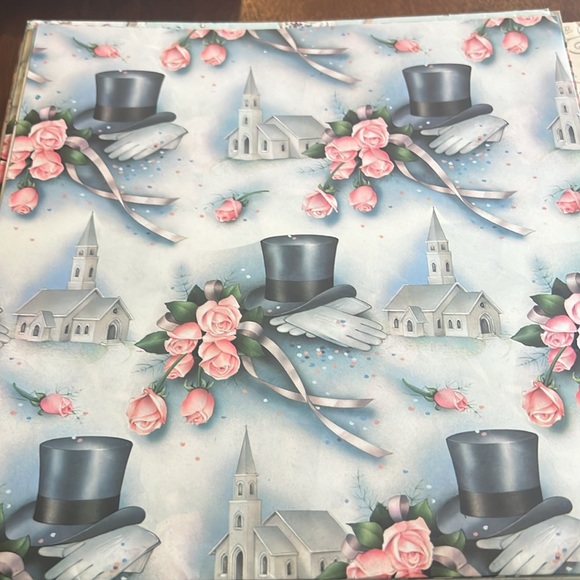 Vintage Gift Wrap : Wedding Themed - Picture 2 of 11